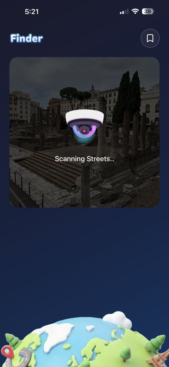 Scanning streets loading state