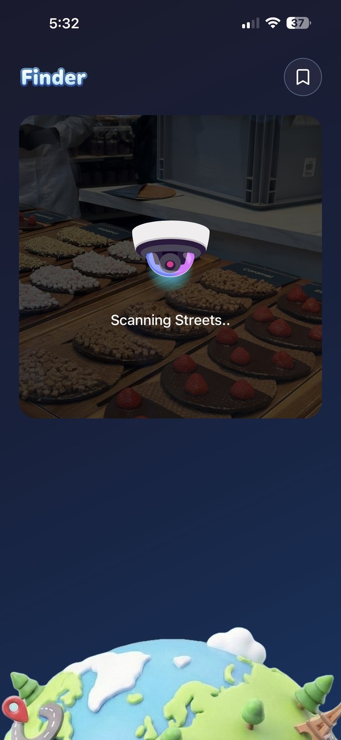 Scanning streets loading state